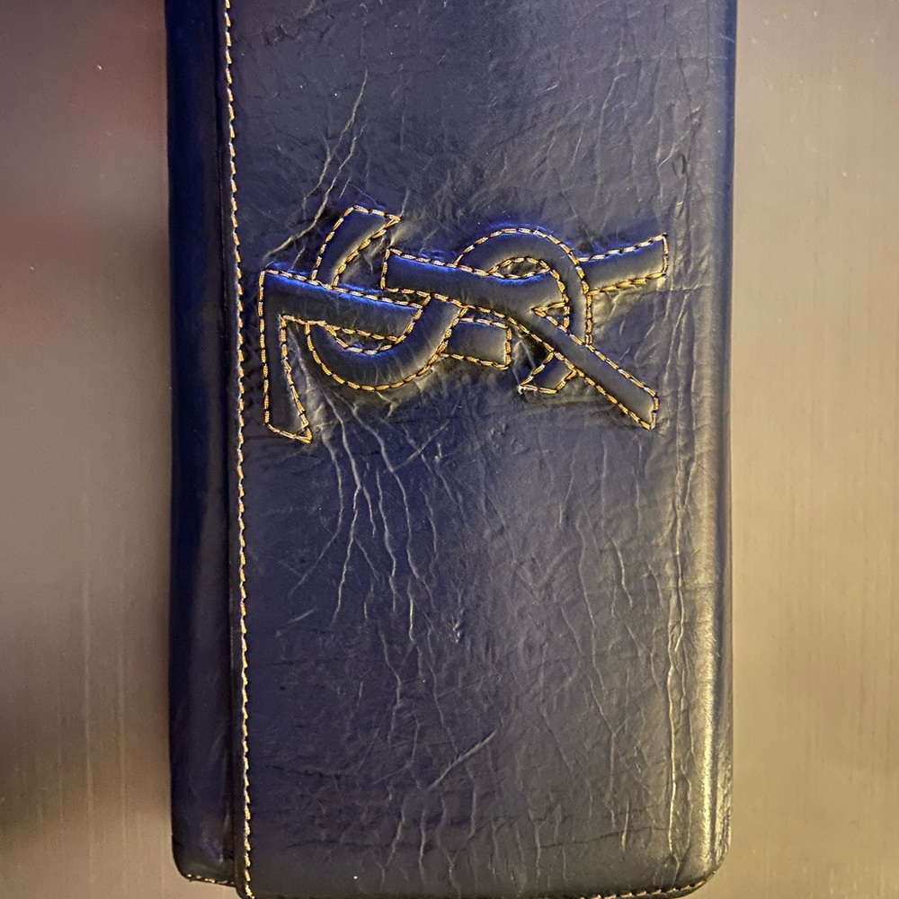 YSL Distressed Leather Chain Wallet - Authentic - Picture 6 of 10